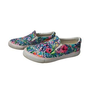 Lilly Pulitzer Julie Sneaker in Multi Canvas Slip On Floral Sneakers